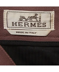 Pre-Owned HERMES Women's Pleated Straight-Leg Trousers