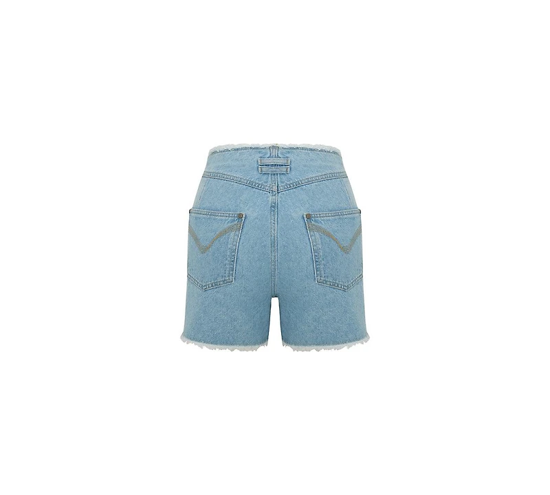 Pcfg Women's High Waist Denim Shorts
