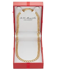 Lightweight 22" Curb Link Chain Necklace (7mm) in 10k Gold