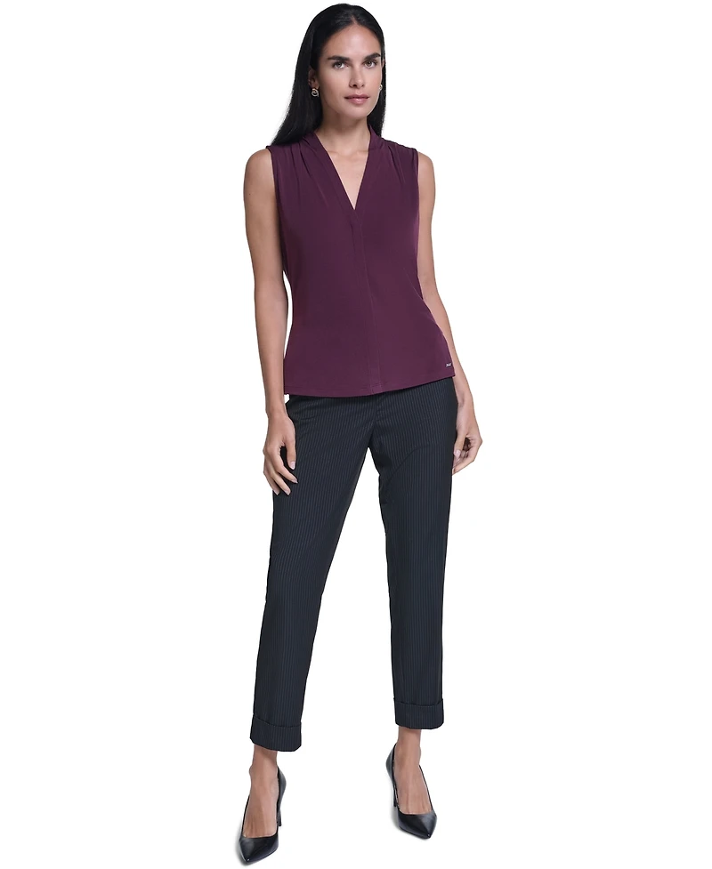 Calvin Klein Women's Sleeveless V-Neck Blouse