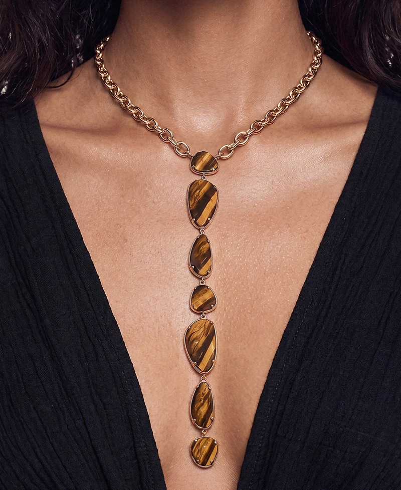 Ettika 18k Gold Plated Over Brass Majestic Stone Necklace