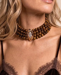 Ettika Tiger's Eye Luxe Choker Necklace