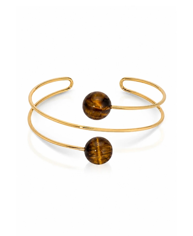 Ettika Summer Escape Tiger's Eye Cuff Bracelet