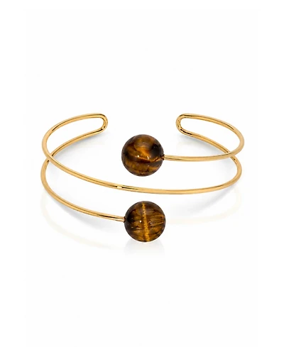 Ettika Summer Escape Tiger's Eye Cuff Bracelet