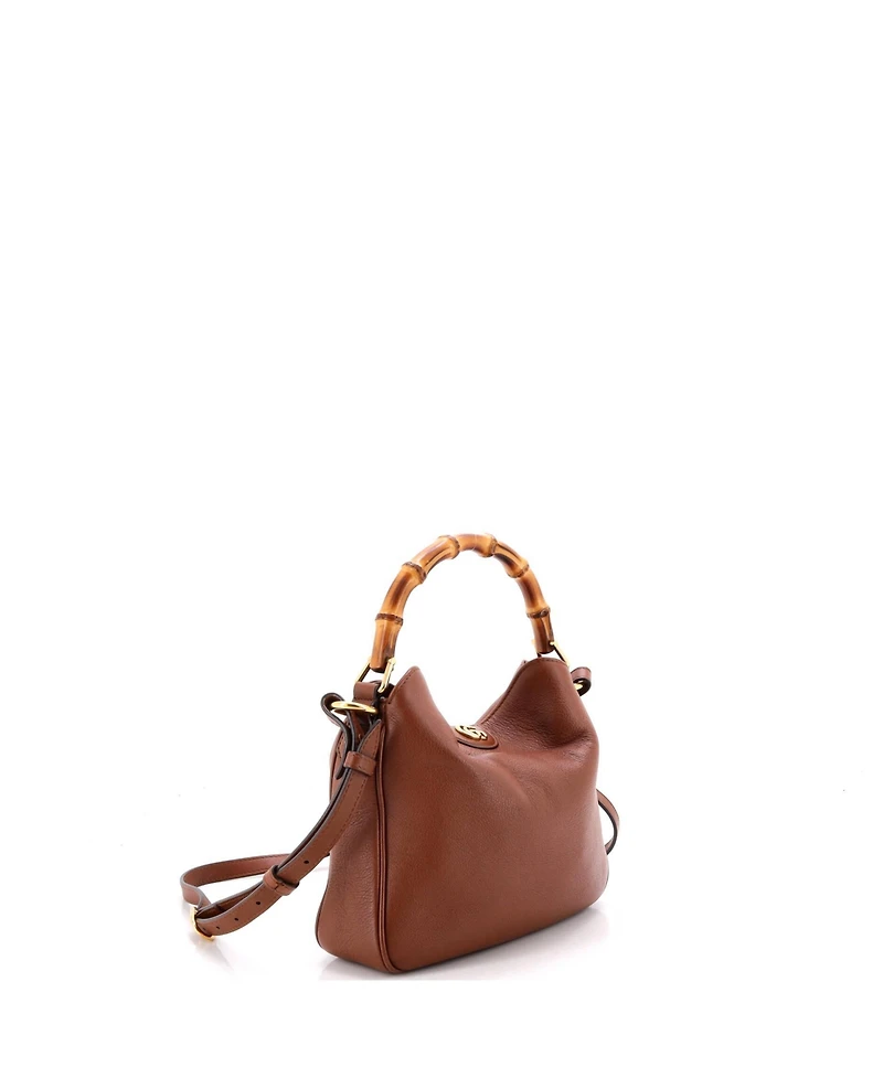 Pre-Owned Gucci Diana Nm Bamboo Shoulder Bag Leather