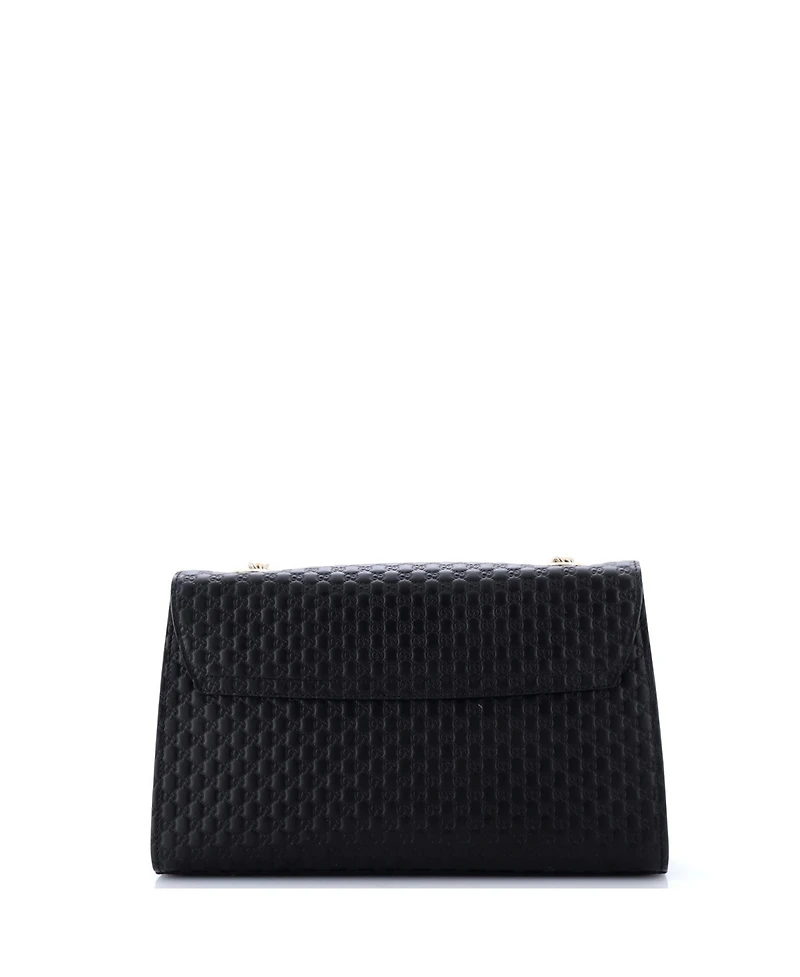 Pre-Owned Gucci Medium Emily Chain Flap Bag Microguccissima Leather