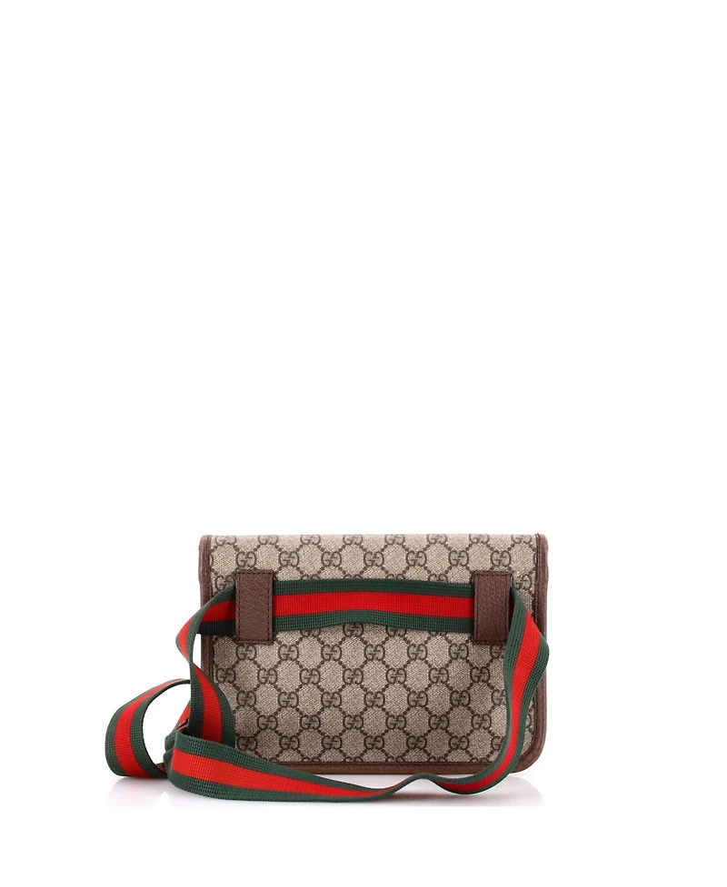 Pre-Owned Gucci Neo Vintage Flap Belt Bag Gg Coated Canvas