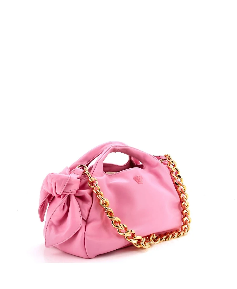 Pre-Owned Versace Medusa Head Chain Tote Leather
