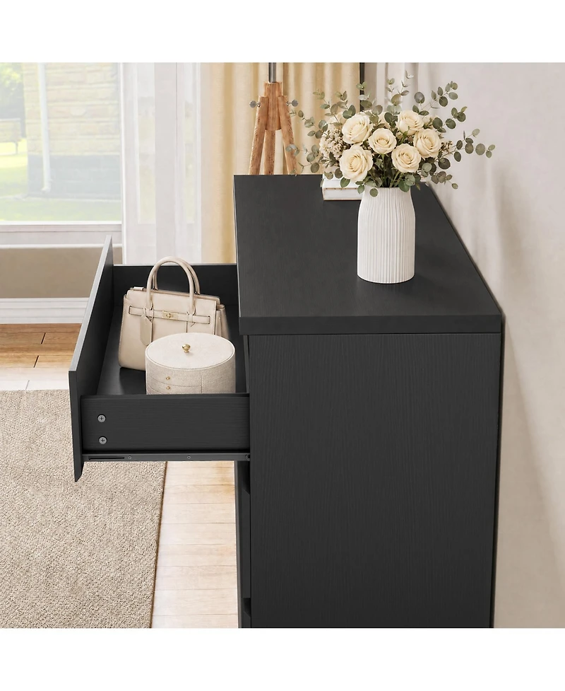 homfan 3 Drawer Dresser, 22.8"Wide Set of 2 Wood Chest Drawers with Anti Tip Safety Kit, Smooth Sliding Storage Cabinet