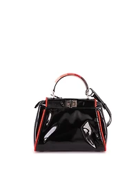 Pre-Owned Fendi Mini Resin Handle Peekaboo Bag Patent