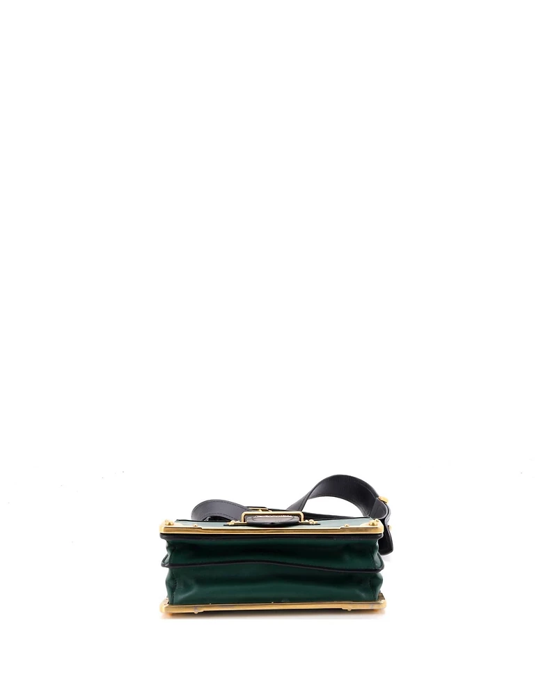 Pre-Owned Prada Small Cahier Crossbody Bag Leather and Saffiano Leather