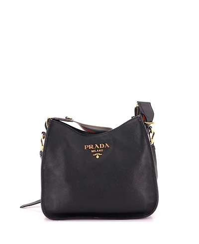 Pre-Owned Prada Medium Dual Strap Hobo Vitello Daino