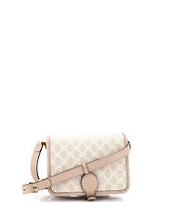 Pre-Owned Gucci Mini Interlocking G Patch Messenger Bag Gg Coated Canvas