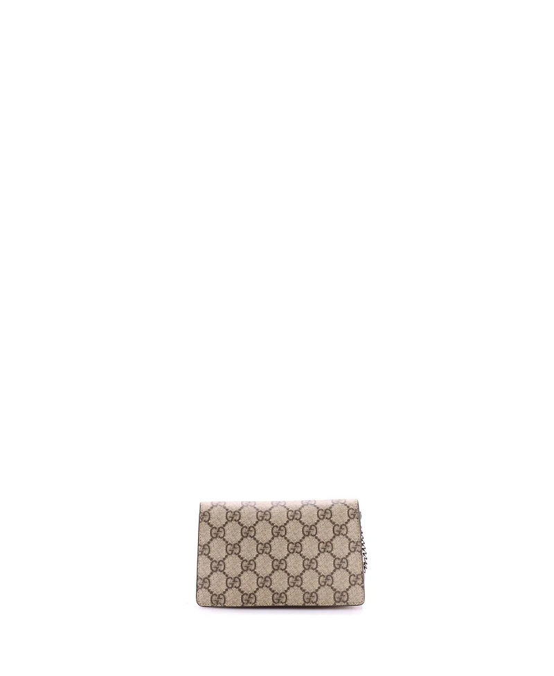 Pre-Owned Gucci Super Mini Dionysus Bag Gg Coated Canvas