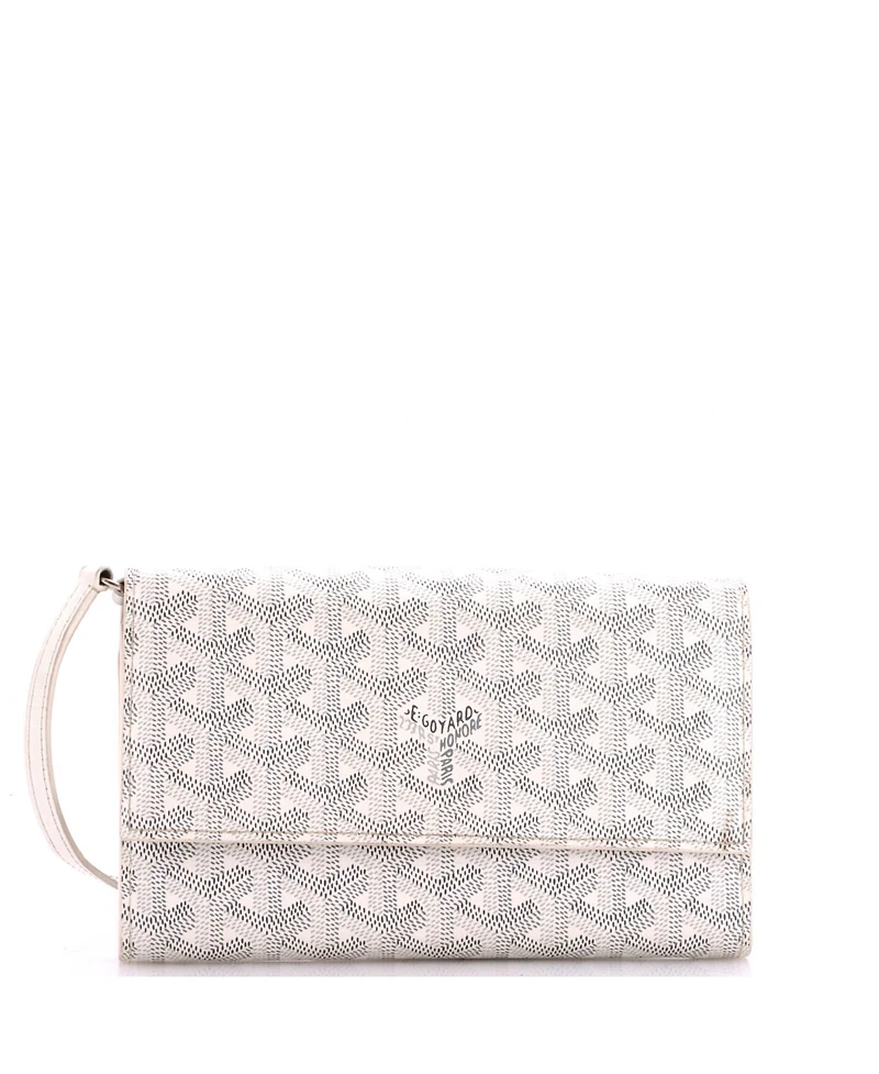 Pre-Owned Goyard Varenne Continental Wallet with Strap Coated Canvas