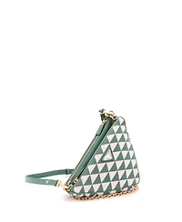 Pre-Owned Prada Mini Double Symbole Triangle Bag Leather and Jacquard