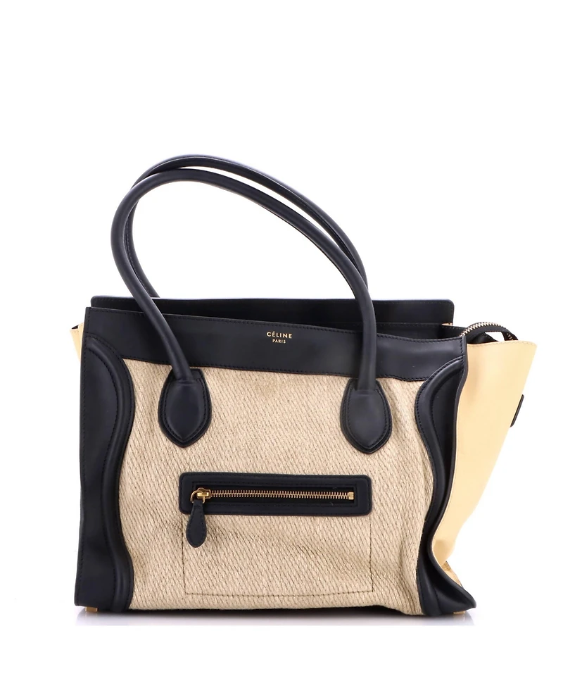 Pre-Owned Celine Tricolor Shoulder Luggage Bag Canvas and Leather
