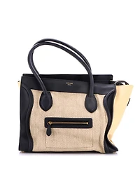 Pre-Owned Celine Tricolor Shoulder Luggage Bag Canvas and Leather