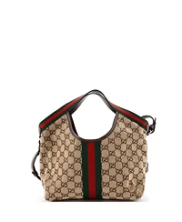 Pre-Owned Gucci Small Giglio Tote Gg Canvas