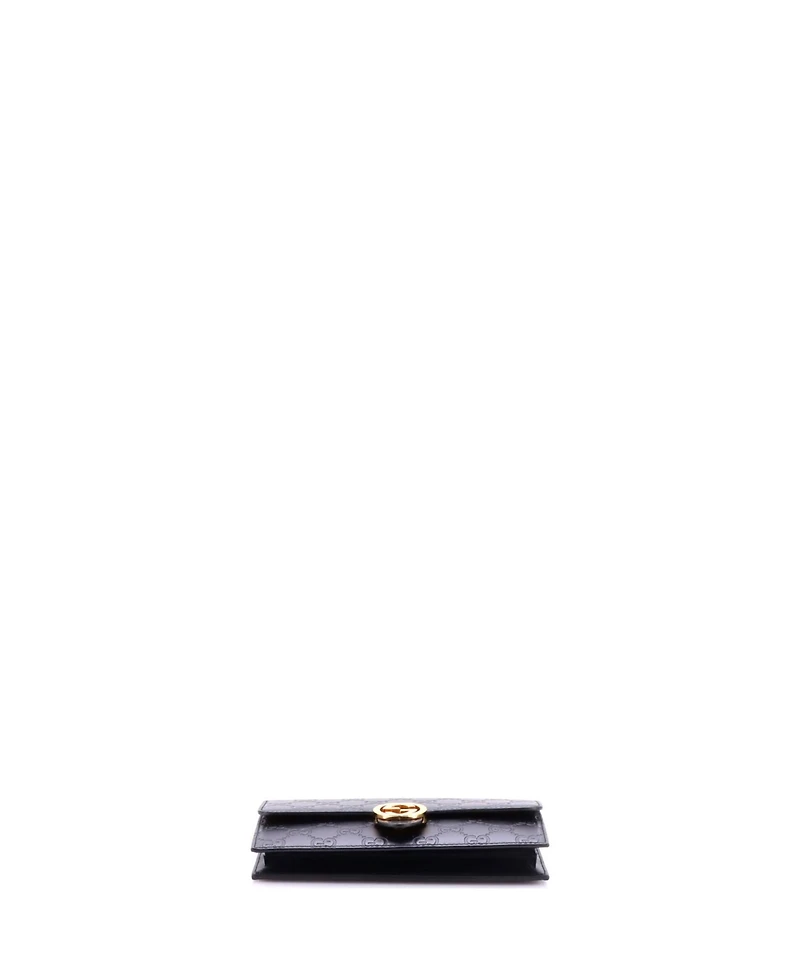 Pre-Owned Gucci Icon Wallet on Chain Guccissima Leather