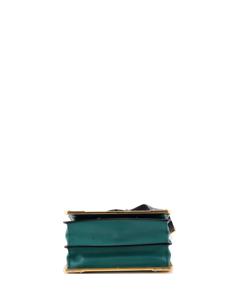 Pre-Owned Prada Small Cahier Crossbody Bag Leather and Saffiano Leather