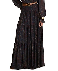 Lauren Ralph Women's High-Waisted Paisley Maxi Skirt