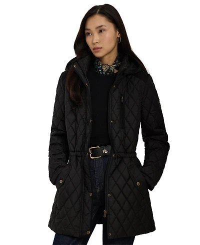 Lauren Ralph Women's Hooded Anorak Quilted Coat