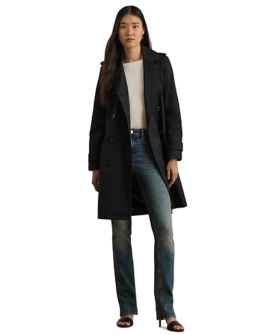 Lauren Ralph Womens Double-Breasted Belted Trench Coat