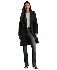 Lauren Ralph Womens Double-Breasted Belted Trench Coat