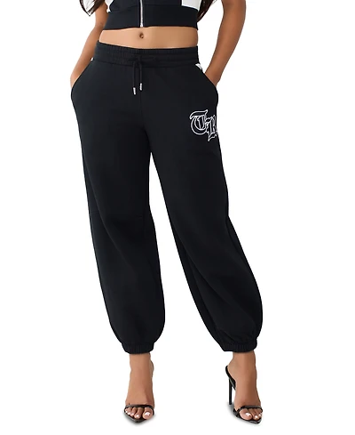 True Religion Women's Contrast Paneled Baggy Joggers
