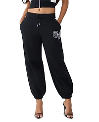 True Religion Women's Contrast Paneled Baggy Joggers