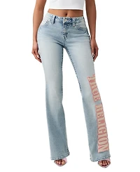 True Religion Women's Becca Bootcut Mid-Rise Arch Logo Jeans
