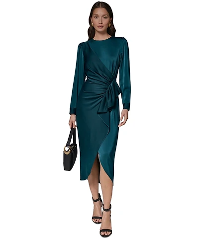 Donna Karan New York Women's Ruched Midi Dress