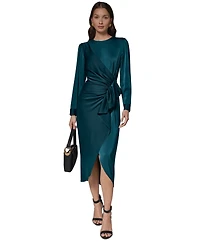 Donna Karan New York Women's Ruched Midi Dress
