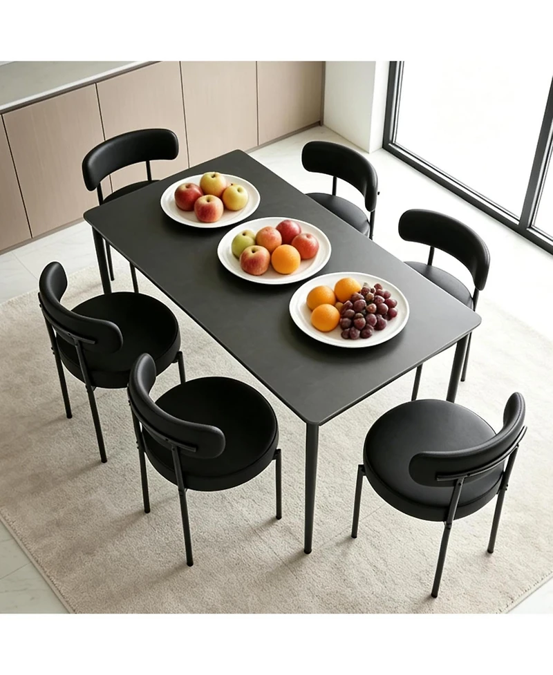 Dyhome Modern Pu Upholstered Dining Chairs