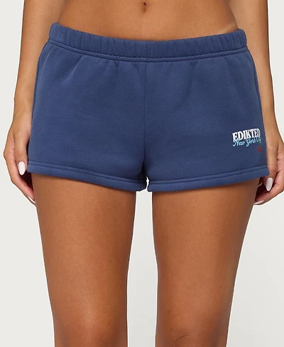 Edikted Women's New York Low Rise Pull-On Sweat Shorts, 2" Inseam