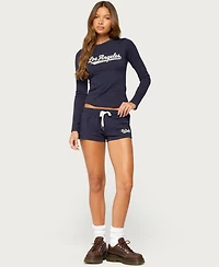Edikted Women's Cali Low-Rise Pull-On Short Shorts, 2" Inseam