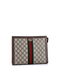 Pre-Owned Gucci Medium Ophidia Pouch Gg Coated Canvas
