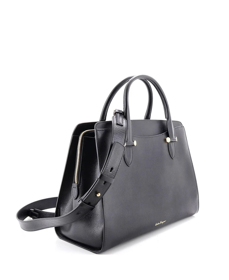 Pre-Owned Salvatore Ferragamo Large Today Satchel Leather