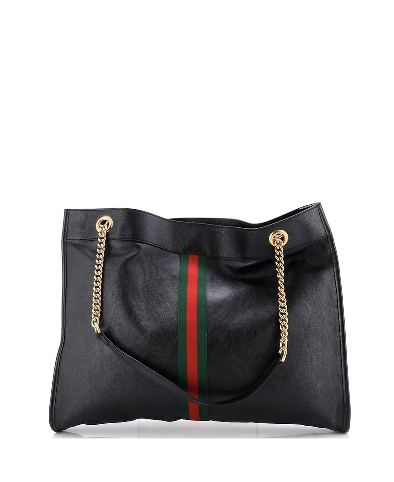Pre-Owned Gucci Large Rajah Chain Tote Leather