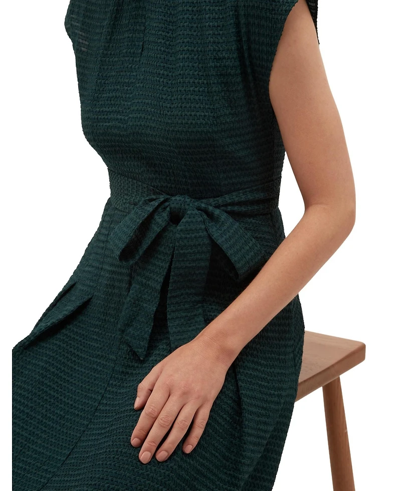 Hobbs London Women's Ira Embroidered V-Neck Midi Dress