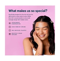 Gimme Beauty Mini Square Claw Clip Set Small Hair Accessories Perfect for Bangs and Fine Hair 12 Pack