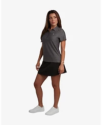 Spyder Women's Weekender Space-Dye Relaxed Fit Short-Sleeve Polo Shirt