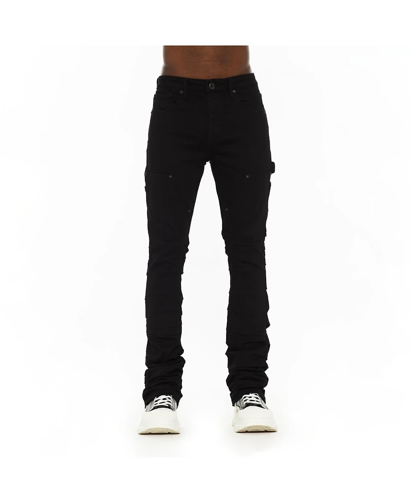 Hvman Chosen To Prevail x Cult Men's Mars Loose-Fit Bootcut Cargo Denim Jeans