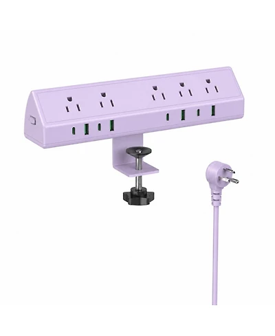 Lofree 45W Fast Charging Desk Clamp Mount Surge Protector for Usb-c and Usb-a Devices