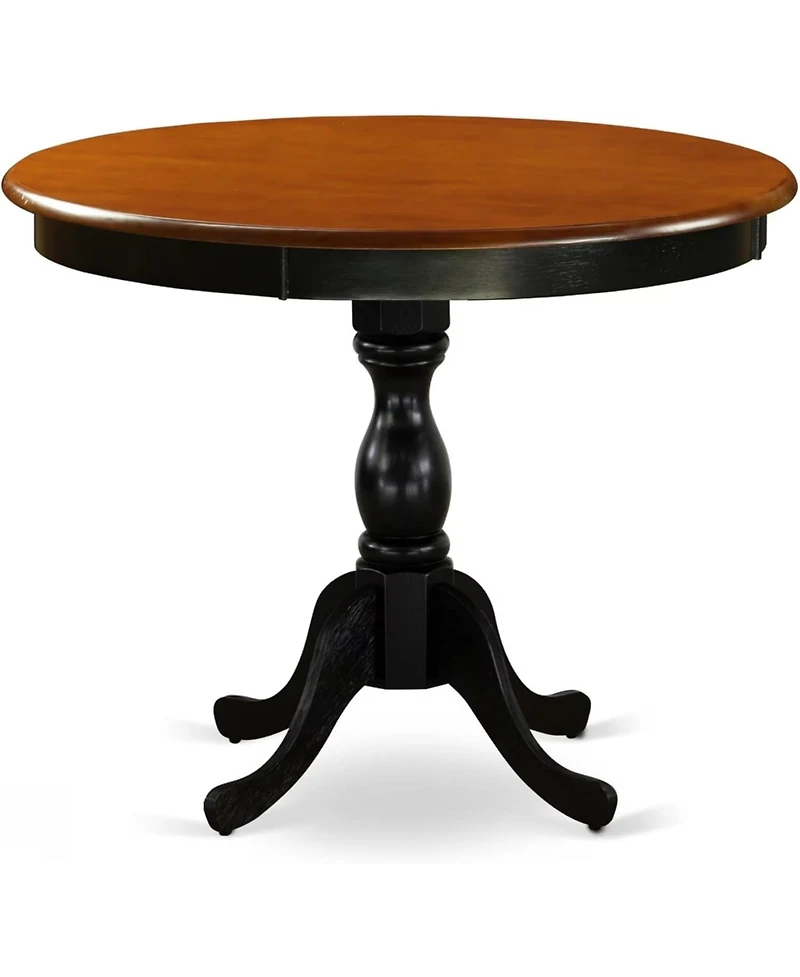 East West Furniture 5 Piece Dining Set Include a Dining Table and 4 Faux Leather Kitchen Chairs