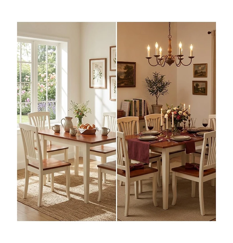 East West Furniture 5 Pc Dinette set for 4-Kitchen Table and 4 Dining Chairs