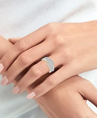 Forever Grown Diamonds Lab-Grown Diamond Bypass Ring (2 ct. t.w.) Sterling Silver (Also 14k Gold-Plated Silver)