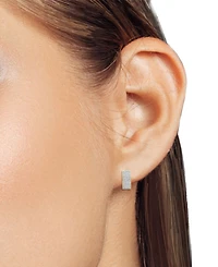 Forever Grown Diamonds Lab-Grown Diamond Multi-Row Hoop Earrings (2 ct. t.w.) in Sterling Silver (Also in 14k Gold-Plated Sterling Silver)