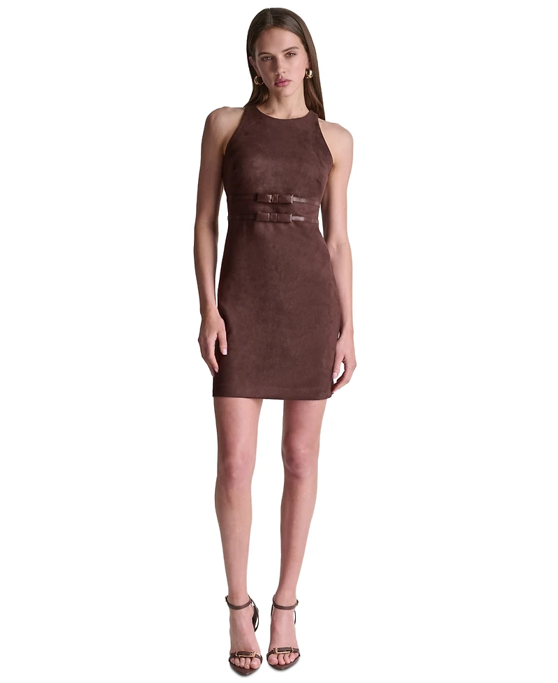 Bcbg Women's Halter Suede Dress